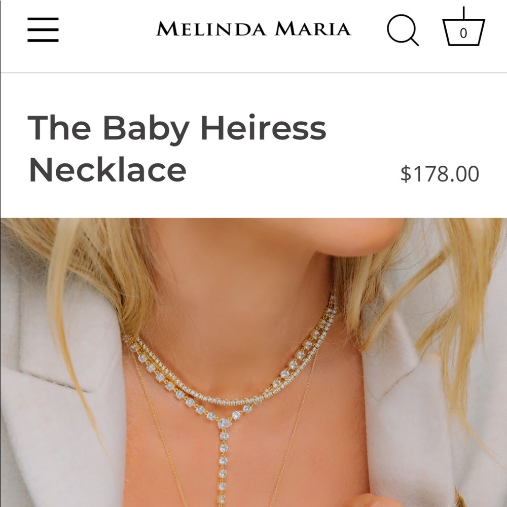 Brand New Melinda Maria Baby Heiress necklace